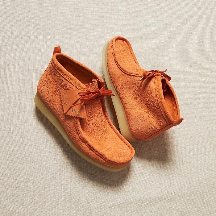 clarks x end original wallabee boots orange original