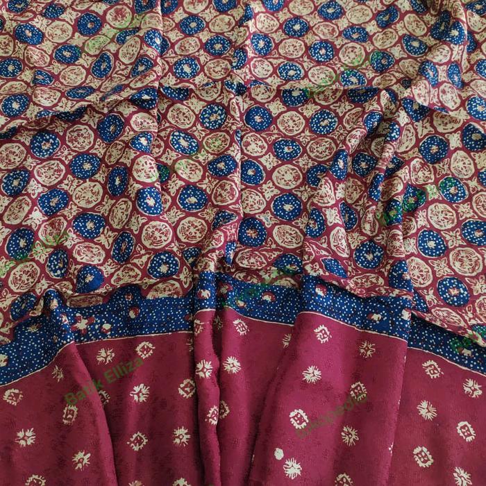 kain batik motif sembagi mewah trusmi cirebon viscose semi sutra baru