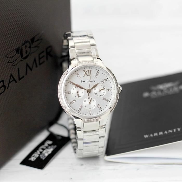 Jam tangan Balmer 7945 Tali rantai silver original Wanita