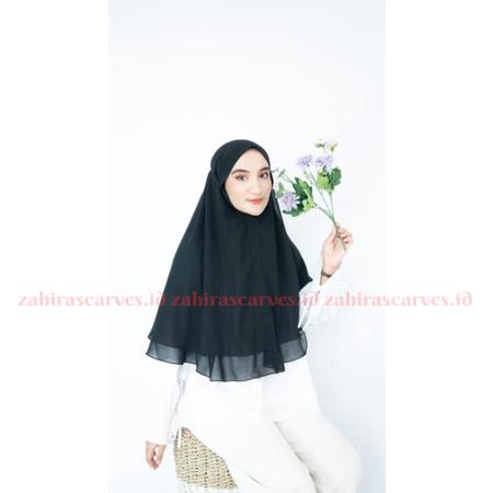 Bergo 2 Layer Tali Premium Ceruty Babydoll / Hijab Instan / Kerudung