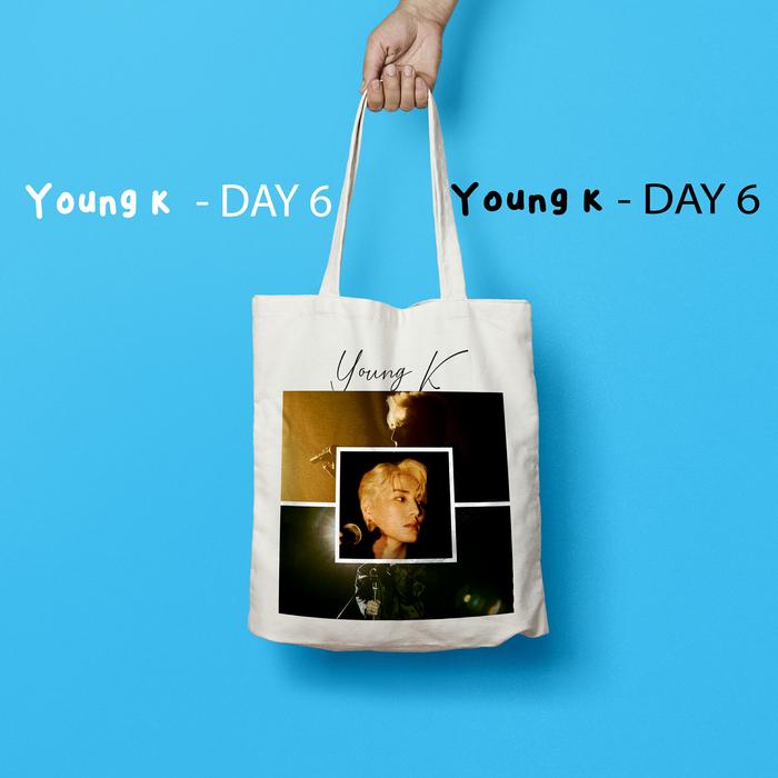 [PAKET SET] TOTEBAG DAY 6 I YOUNG K I TOTEBAG CANVAS I TOTEBAG DINIR CANVAS I ALBUM DAY 6 I PHOTOCAR