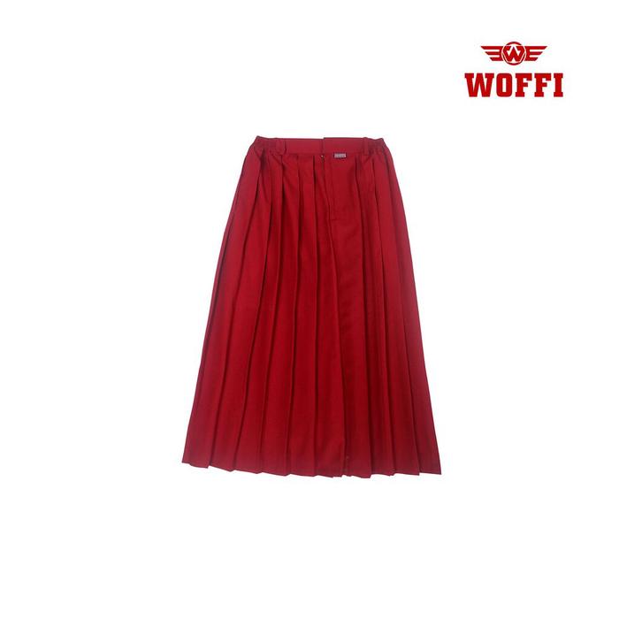 Seragam SD Woffi Rok Plisir Panjang Merah / ROK SERAGAM SEKOLAH WOFFI