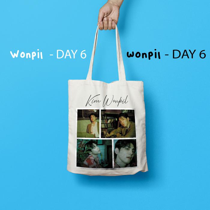 [PAKET SET] TOTEBAG DAY 6 I WONPIL I TOTEBAG CANVAS I TOTEBAG DINIR I ALBUM DAY 6 I PHOTOCARD WONPIL