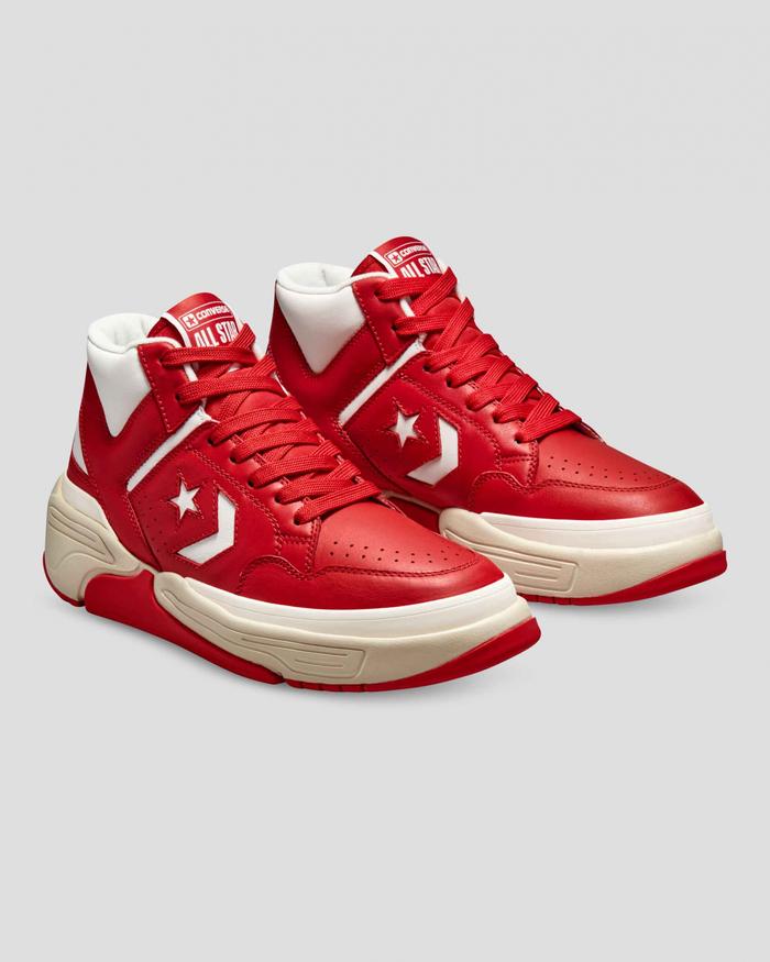 Sepatu Converse Weapon Cx Varsity Color Leather Vintage Mid Red Murah
