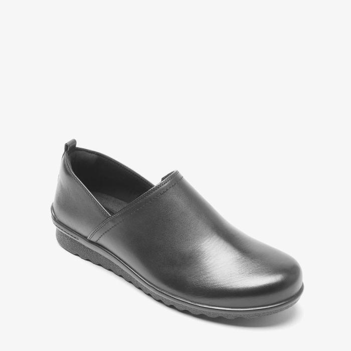 Rockport TF chenole Slip On Wanita Original Leather-Black