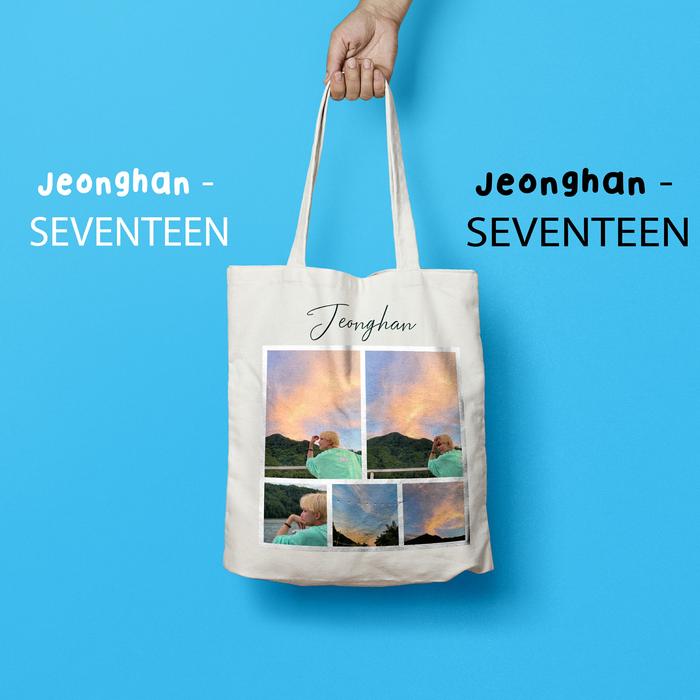 [PAKET SET] [JEONGHAN SEVENTEEN] I TOTEBAG SEVENTEEN MURAH I PHOTOCARD MINGYU I TOTEBAG CUSTOM SATUA