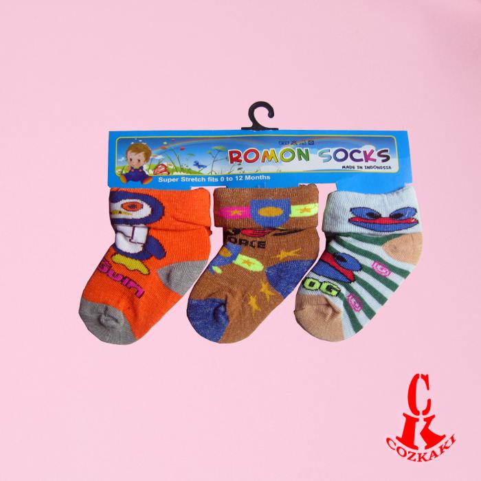 [3 PASANG] KAOS KAKI ANAK BAYI PEREMPUAN/LAKI-LAKI PERGELANGAN GULUNG