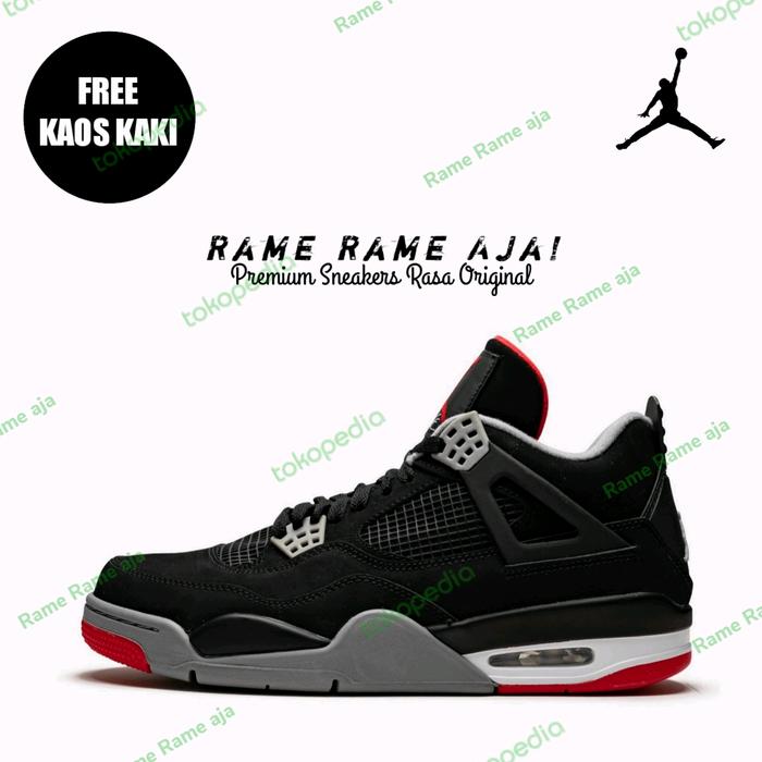 Sepatu Air Jordan 4 Retro Bred