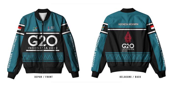 JS | Jaket Bomber G20 Indonesia Memimpin / Jaket Bomber Printing G20