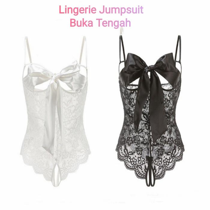 Lingeri Sexy Jumpsuit Transparan Renda Import