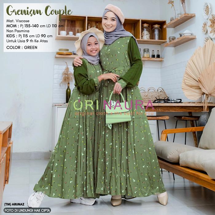Grenism Couple/ Gamis Dress Ibu dan Anak Perempuan