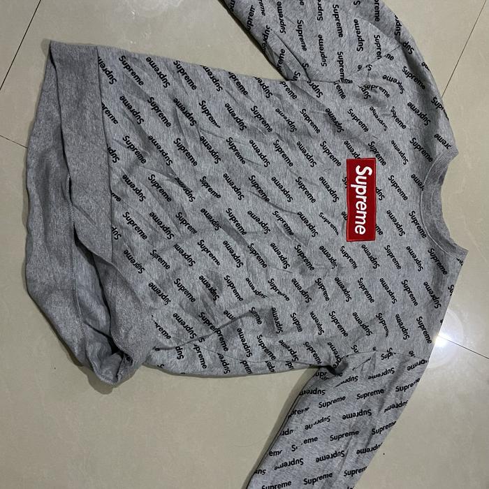 Crewneck supreme grey ori supreme supreme