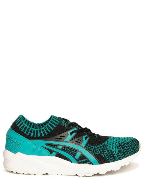 ASICS GEL KAYANO 5 RUNNING TRAINER KNIT BLACK MINT ORIGINAL BNIB RESMI
