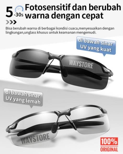Wy Ting Kacamata Sunglass Fotosensitif Berubah Warna Otomatis Unisex