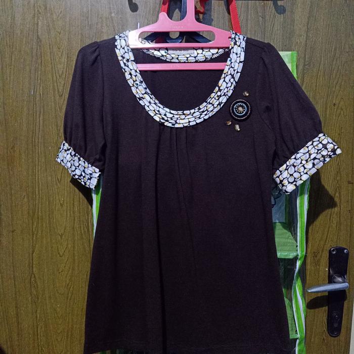 preloved blouse coklat