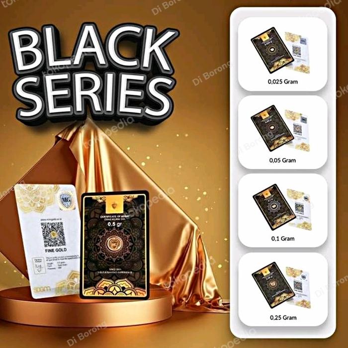 Mini Gold 0.5 Gram Black Series Logam Mulia 24K 0.5 gr