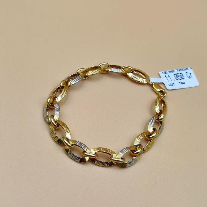 Gelang Tangan Rantai Ukir + KPH 700 | 16k