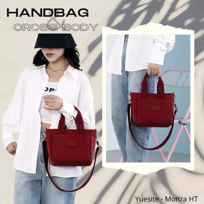 Yuesite Monza HT Original Tas Wanita Polos 2 Fungsi Handbag Selempang
