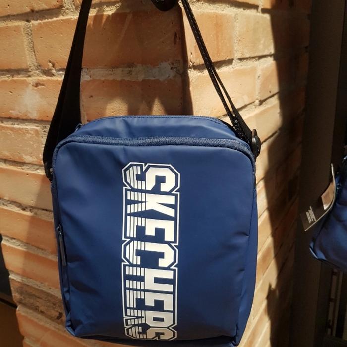 Tas selempang Skechers Original sling bag blue 2 zipper