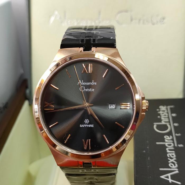 Jam Pria Original Alexandre Christie ACF 8541 MD All Steel