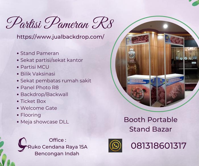 Stand bazar Bekasi stand booth pameran r8 partisi pameran 085100463227