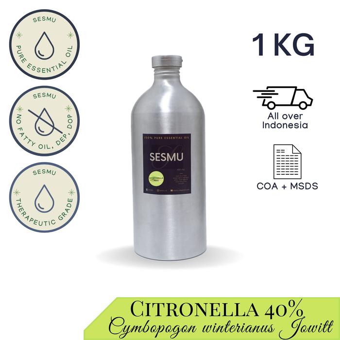 1 KG / 1 L / 1000 ML CITRONELLA (SERAI WANGI) 100% PURE ESSENTIAL OIL