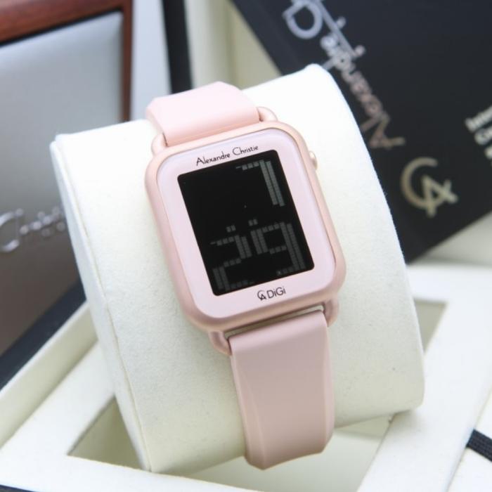 Alexandre Christie Digi AC9332 Peach Jam Tangan Original
