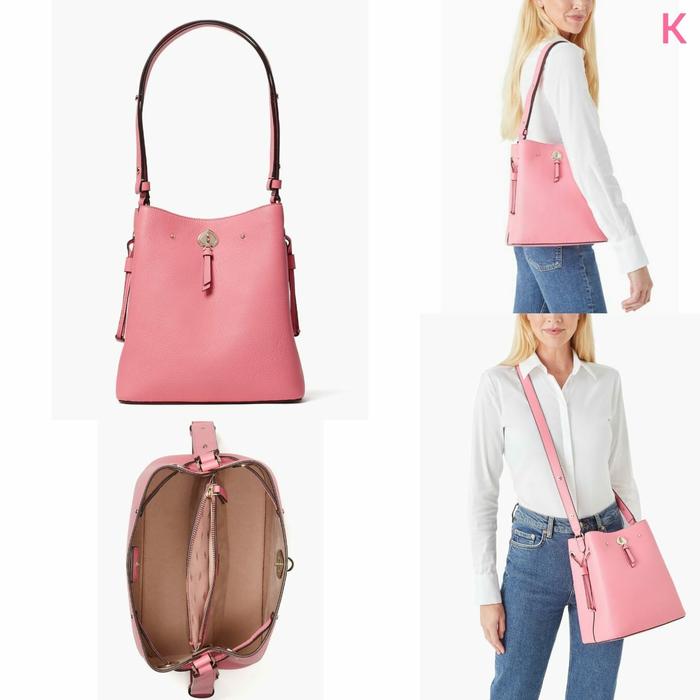 kate spade ks large bucket marti bright blush pink stabillo shoulder