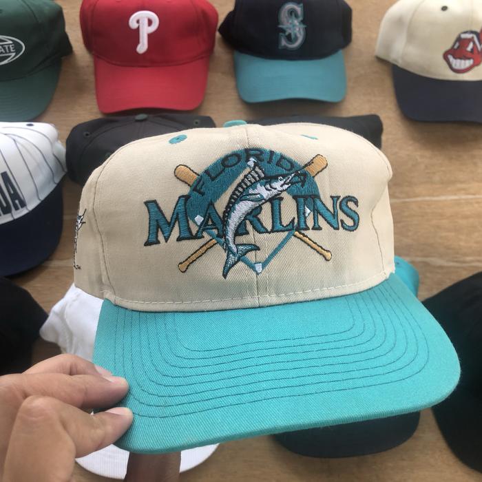 TOPI SNAPBACK VINTAGE BASEBALL MLB FLORIDA MARLINS COLOR BLOCK