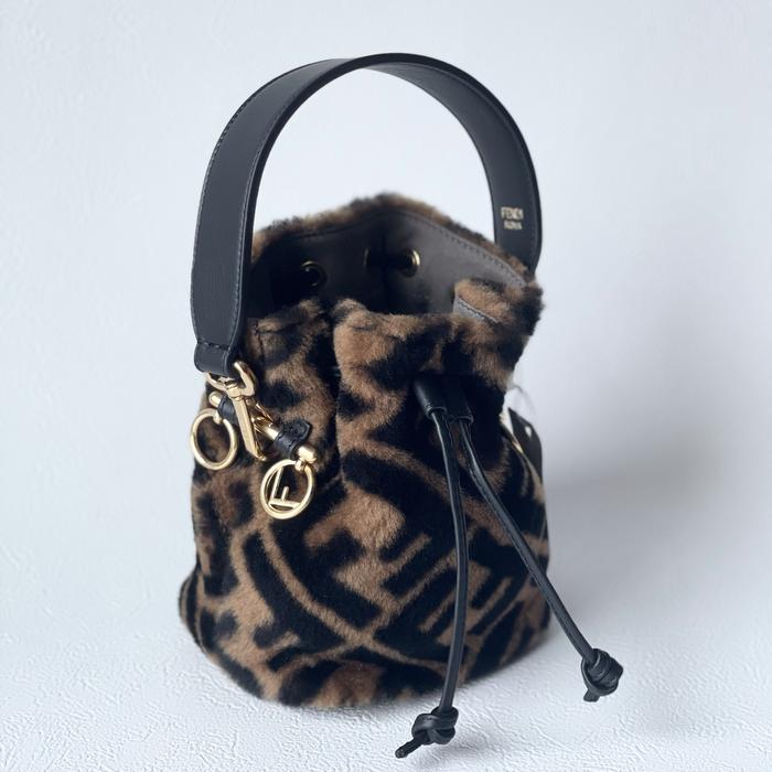 Original - Fendi Mon Tresor FF Fur Bucket Bag
