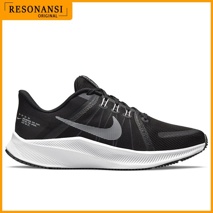 SEPATU WANITA TERBARU NIKE ORIGINAL SPORTS QUEST 4 HITAM RINGAN KEREN