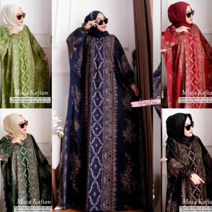 bilion kaftan mozza maxy/dres super jumbo LD 150 daster batik busui