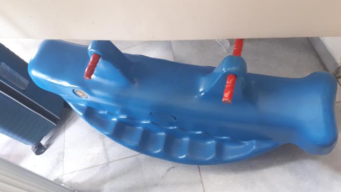 Preloved Little Tikes Whale See Saw Jungkat Jungkit Anak Secondhand