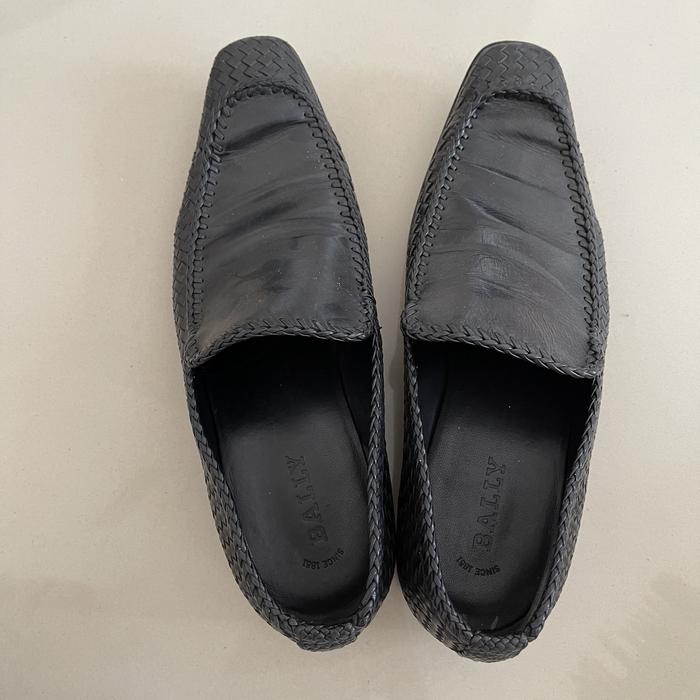 Bally Authentic Leather Loafers Black Pantofel Formal Shoes Preloved