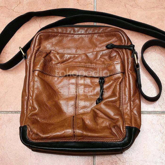 Fossil Original Tas Samping Leather Kulit Sapi Asli Side Bag bukan kw