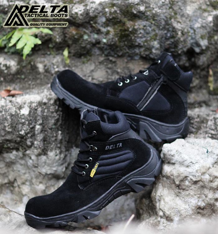 Sepatu Boots Safety Pria wanita Ujung Besi Original Asli Sol Delta