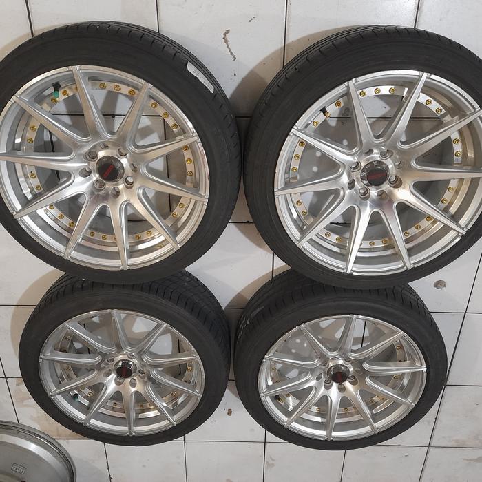 velg mobil racing ring 17+ban 205 45 r17 dunlop jazz yaris avanza vios