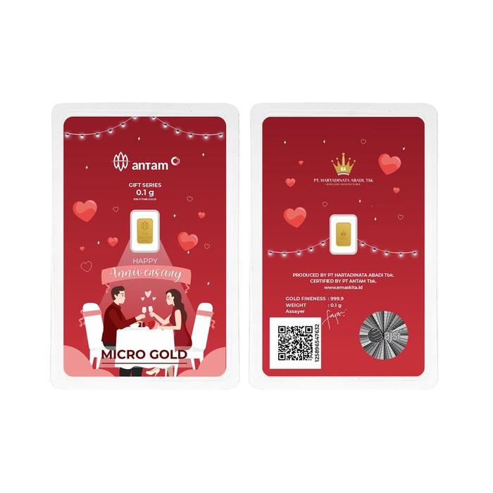 antam micro gold 0.1g happy anniversary/antam 0.1g/antam mini gold 0.1