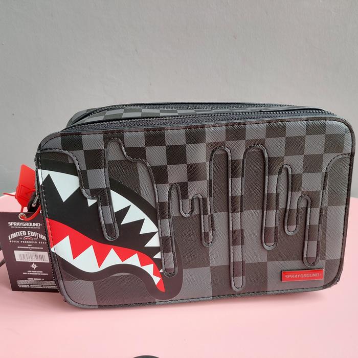 ORIGINAL SPRAYGROUND TOILETRY BAG SHARK IN PARIS LIMITED EDITION