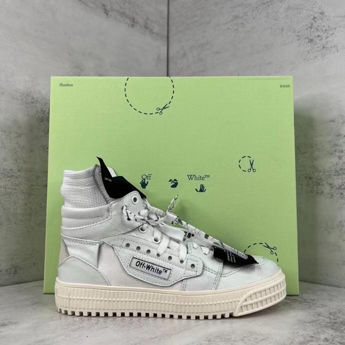 Off White 3.0 Off Court Canvas High Top Sneakers