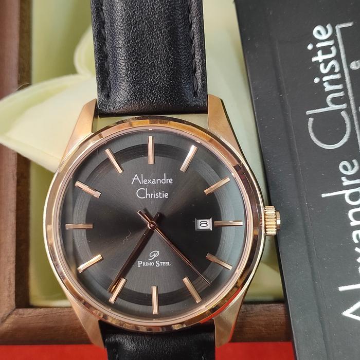 Jam Pria Original Alexandre Christie AC 1027 MD All Steel