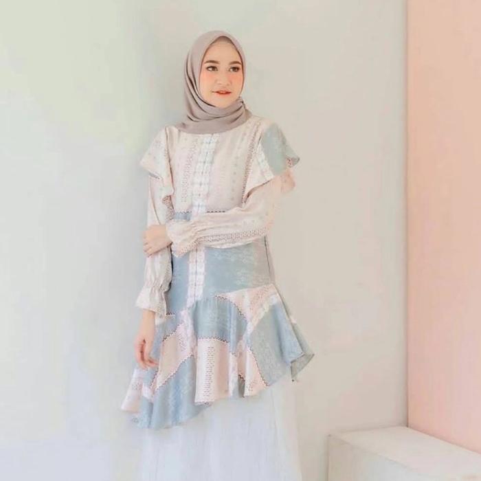 Hujan blouse Vanilla Hijab Prelove Blush S