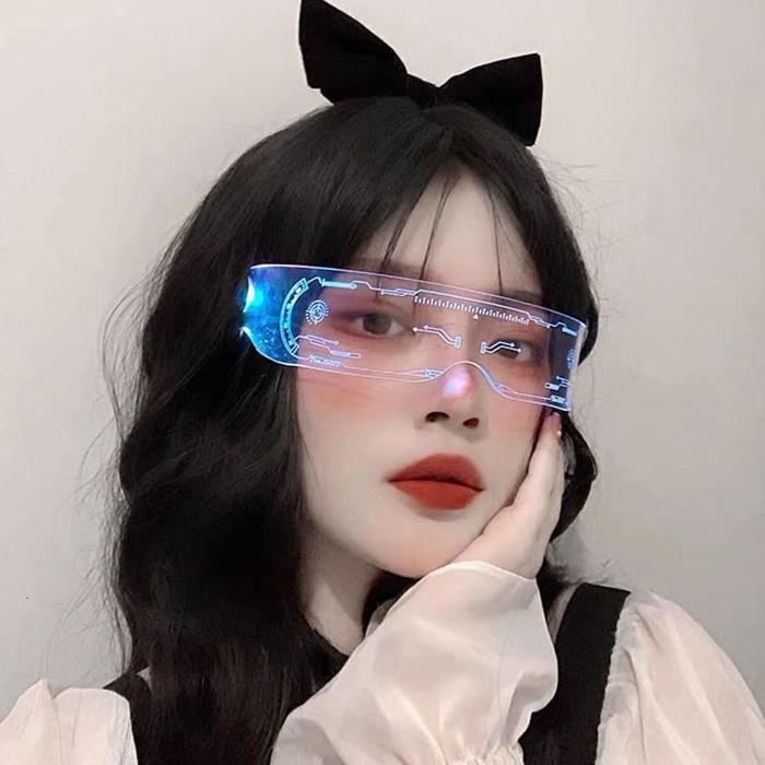 Kacamata Cyber Party Glasses Kacamata Nyala Kacamata Robot Millenial