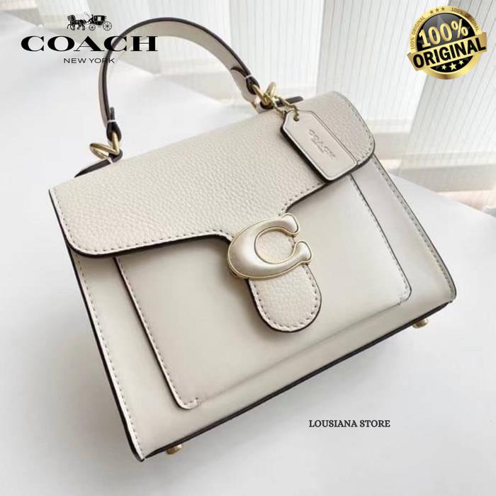 Coach Tabby Top Handle Shoulder Bag Handbag Color White
