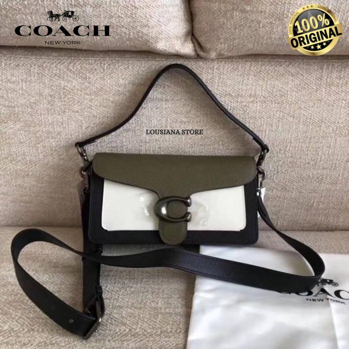 Coach Tabby 26 Shoulder Bag In Colorblock Kelp Multi/Pewter-