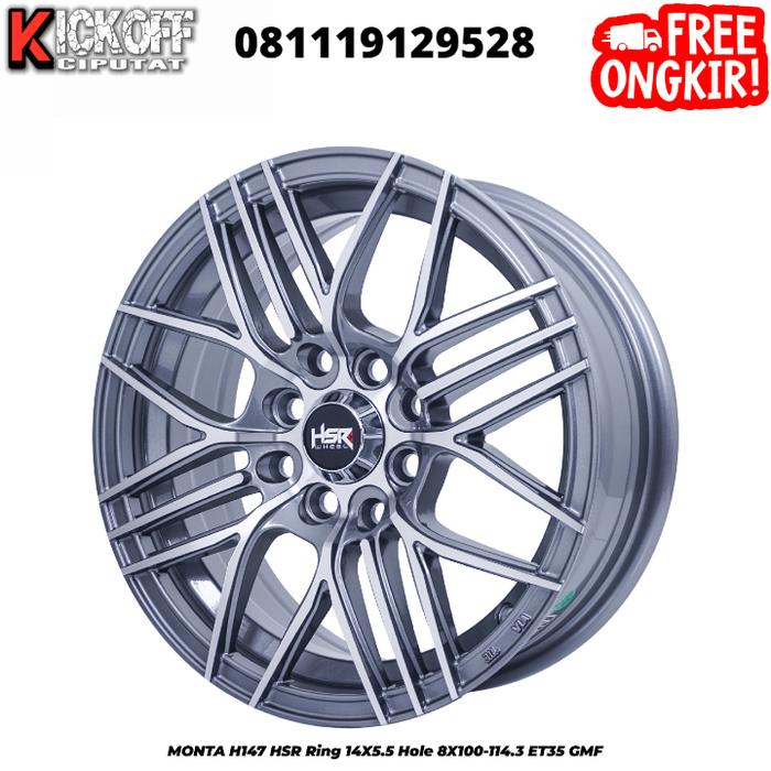 velg mobil racing 14 monta hsr 14x55 8x100-1143 et 35 grey polish