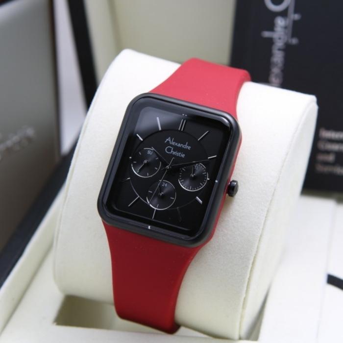 Jam Tangan Alexandre Christie AC 2744 Wanita Hitam Merah