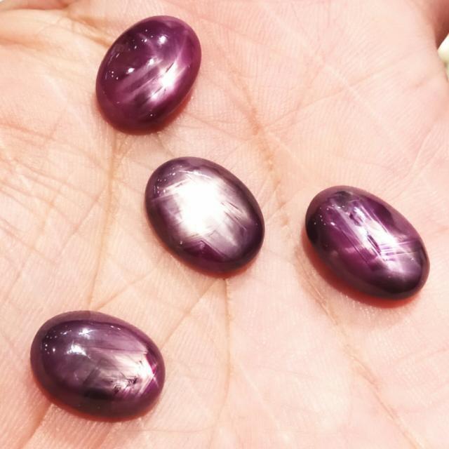 BATU AKIK PERMATA NATURAL RUBY STAR CORUNDUM 6STAR 12mm