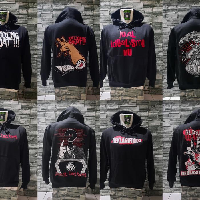 SWEATER HOODIE BAND SI BUNGA HITAM