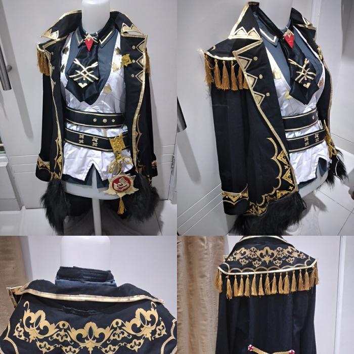 Ready Diluc wig costume shoes genshin cosplay